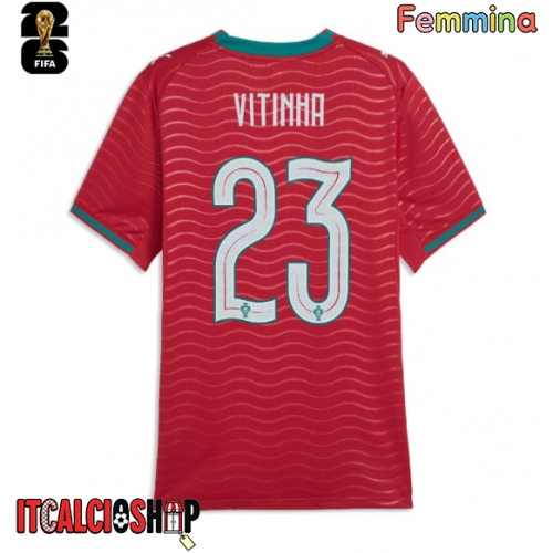 Portogallo Vitinha #23 Prima Maglia Femmina Mondiali 2026 Manica Corta
